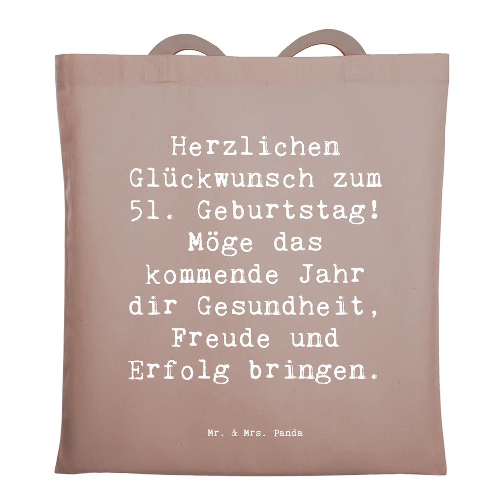 Tragetasche Spruch 51. Geburtstag Freude Beuteltasche, Beutel, Einkaufstasche, Jutebeutel, Stoffbeutel, Tasche, Shopper, Umhängetasche, Strandtasche, Schultertasche, Stofftasche, Tragetasche, Badetasche, Jutetasche, Einkaufstüte, Laptoptasche, Geburtstag, Geburtstagsgeschenk, Geschenk