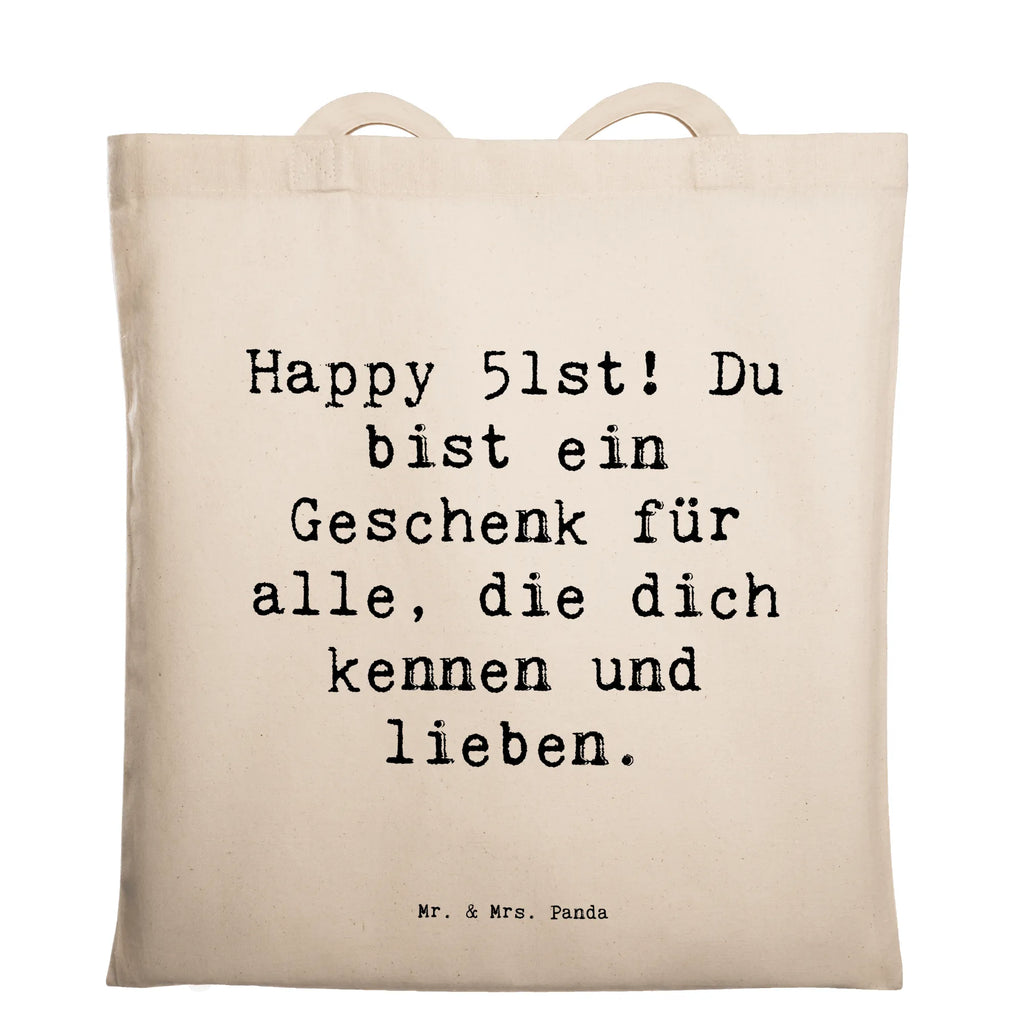 Tragetasche Spruch 51. Geburtstag Geschenk Beuteltasche, Beutel, Einkaufstasche, Jutebeutel, Stoffbeutel, Tasche, Shopper, Umhängetasche, Strandtasche, Schultertasche, Stofftasche, Tragetasche, Badetasche, Jutetasche, Einkaufstüte, Laptoptasche, Geburtstag, Geburtstagsgeschenk, Geschenk