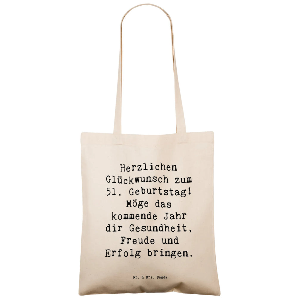 Tragetasche Spruch 51. Geburtstag Freude Beuteltasche, Beutel, Einkaufstasche, Jutebeutel, Stoffbeutel, Tasche, Shopper, Umhängetasche, Strandtasche, Schultertasche, Stofftasche, Tragetasche, Badetasche, Jutetasche, Einkaufstüte, Laptoptasche, Geburtstag, Geburtstagsgeschenk, Geschenk