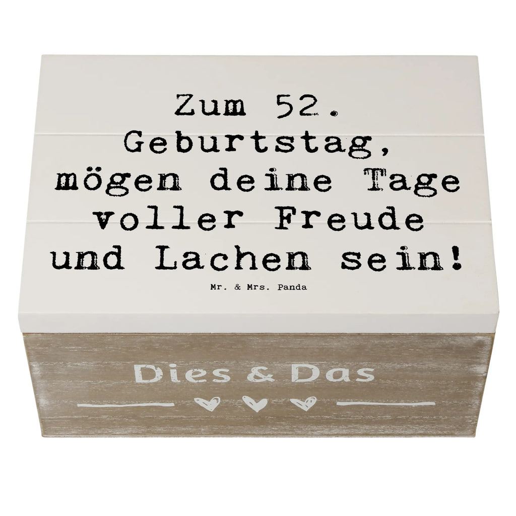 Holzkiste Spruch 52. Geburtstag Freude Holzkiste, Kiste, Schatzkiste, Truhe, Schatulle, XXL, Erinnerungsbox, Erinnerungskiste, Dekokiste, Aufbewahrungsbox, Geschenkbox, Geschenkdose, Geburtstag, Geburtstagsgeschenk, Geschenk