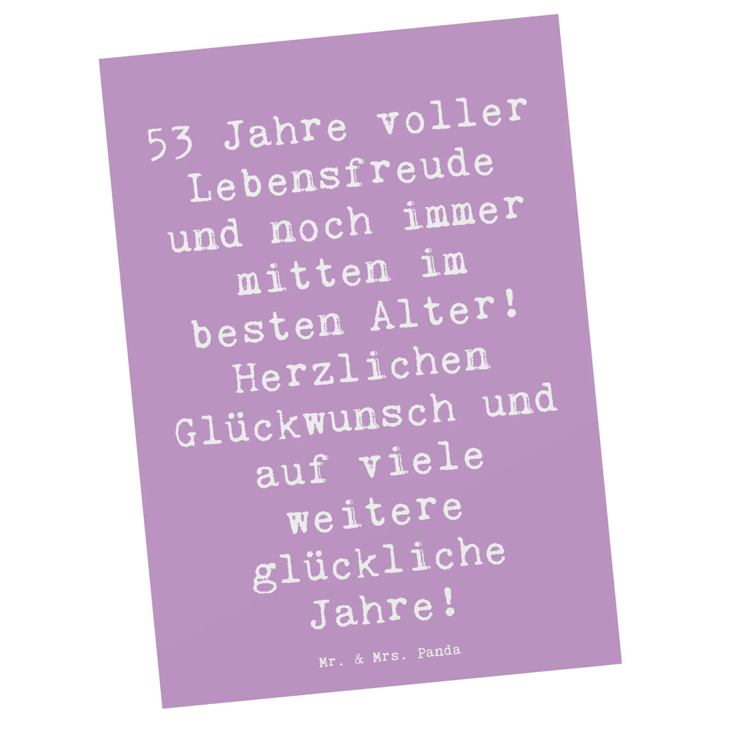 Postkarte Spruch 53. Geburtstag Freude Postkarte, Karte, Geschenkkarte, Grußkarte, Einladung, Ansichtskarte, Geburtstagskarte, Einladungskarte, Dankeskarte, Ansichtskarten, Einladung Geburtstag, Einladungskarten Geburtstag, Geburtstag, Geburtstagsgeschenk, Geschenk