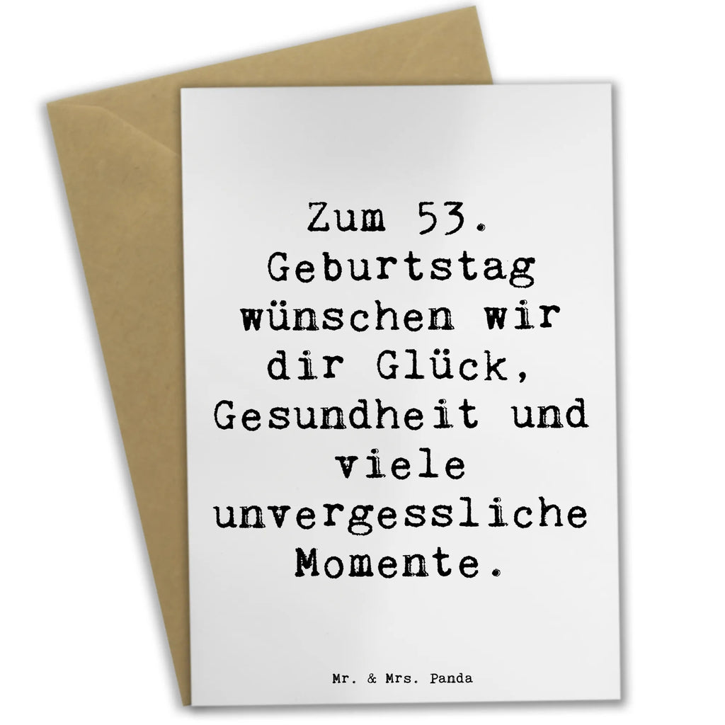 Grußkarte Spruch 53. Geburtstag Glück Grußkarte, Klappkarte, Einladungskarte, Glückwunschkarte, Hochzeitskarte, Geburtstagskarte, Karte, Ansichtskarten, Geburtstag, Geburtstagsgeschenk, Geschenk