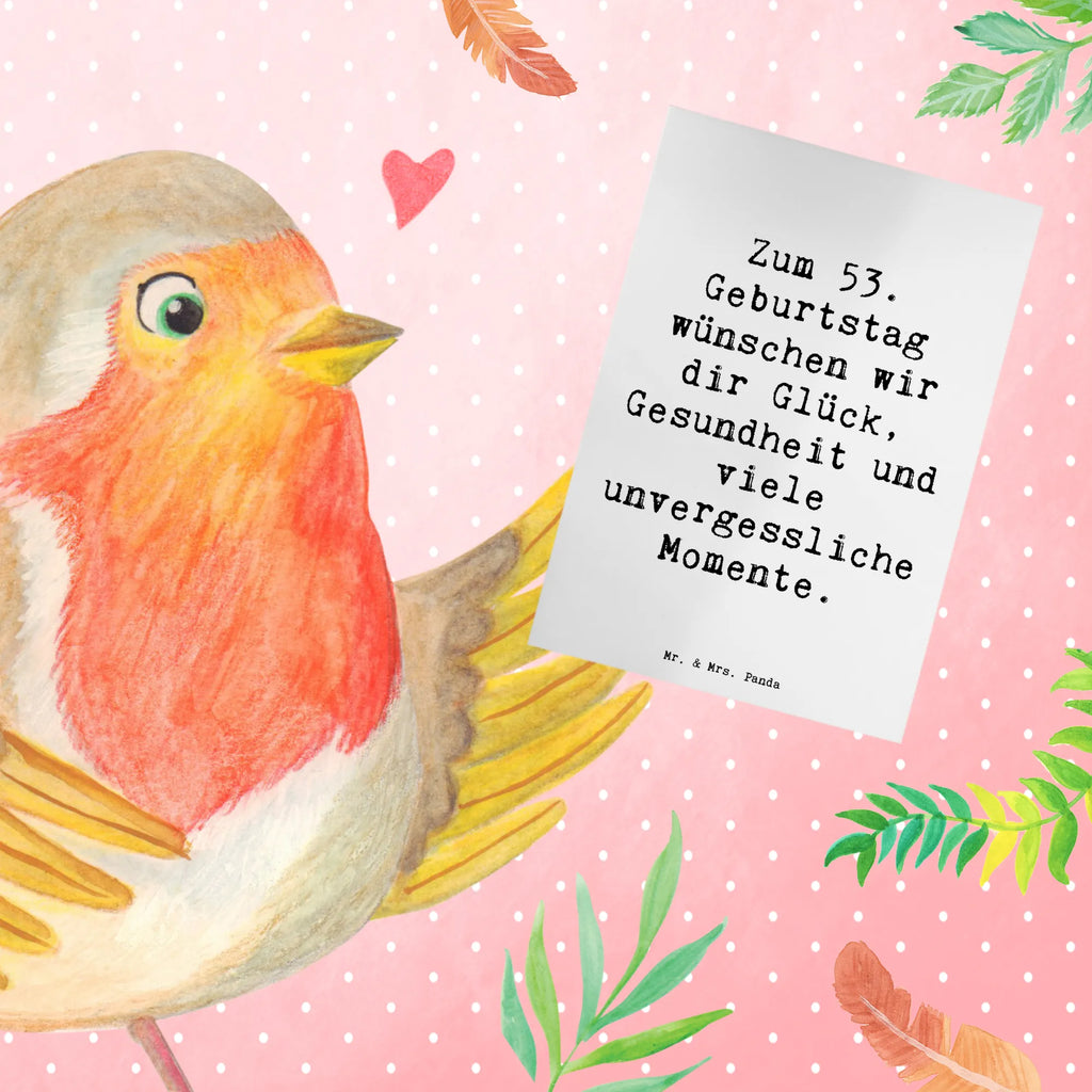 Grußkarte Spruch 53. Geburtstag Glück Grußkarte, Klappkarte, Einladungskarte, Glückwunschkarte, Hochzeitskarte, Geburtstagskarte, Karte, Ansichtskarten, Geburtstag, Geburtstagsgeschenk, Geschenk