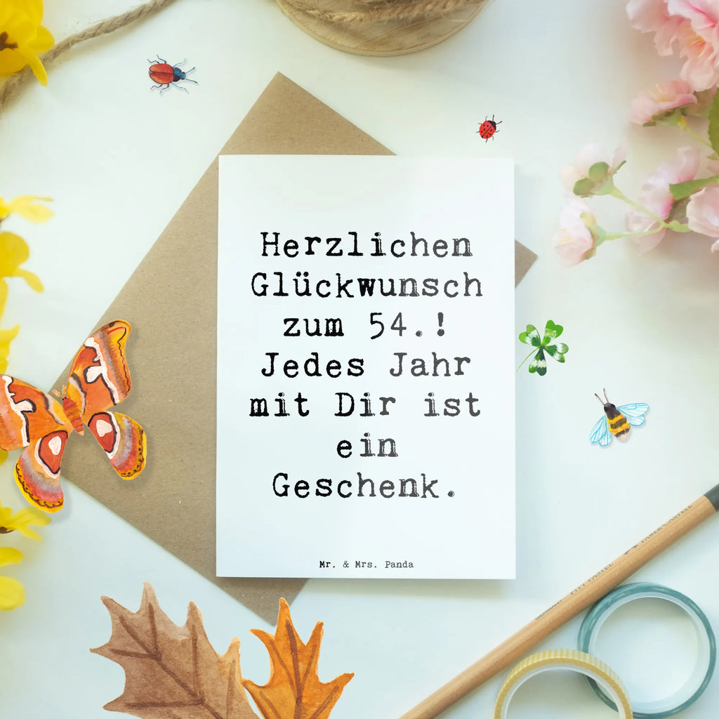 Grußkarte Spruch 54. Geburtstag Grußkarte, Klappkarte, Einladungskarte, Glückwunschkarte, Hochzeitskarte, Geburtstagskarte, Karte, Ansichtskarten, Geburtstag, Geburtstagsgeschenk, Geschenk