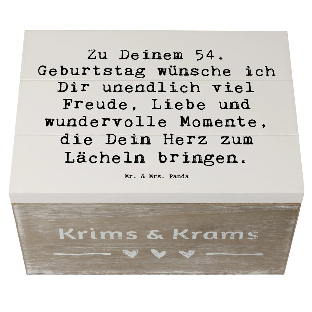 Holzkiste Spruch 54. Geburtstag Freude Holzkiste, Kiste, Schatzkiste, Truhe, Schatulle, XXL, Erinnerungsbox, Erinnerungskiste, Dekokiste, Aufbewahrungsbox, Geschenkbox, Geschenkdose, Geburtstag, Geburtstagsgeschenk, Geschenk