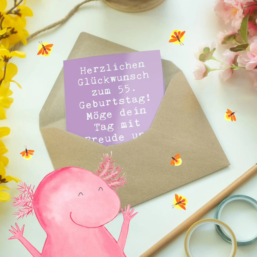 Grußkarte Spruch 55. Geburtstag Glückwunsch Grußkarte, Klappkarte, Einladungskarte, Glückwunschkarte, Hochzeitskarte, Geburtstagskarte, Karte, Ansichtskarten, Geburtstag, Geburtstagsgeschenk, Geschenk