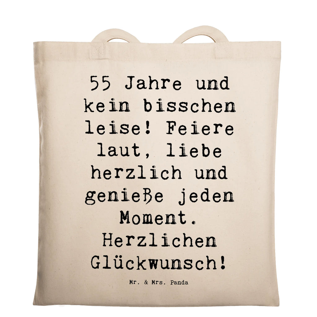 Tragetasche Spruch 55. Geburtstag Beuteltasche, Beutel, Einkaufstasche, Jutebeutel, Stoffbeutel, Tasche, Shopper, Umhängetasche, Strandtasche, Schultertasche, Stofftasche, Tragetasche, Badetasche, Jutetasche, Einkaufstüte, Laptoptasche, Geburtstag, Geburtstagsgeschenk, Geschenk