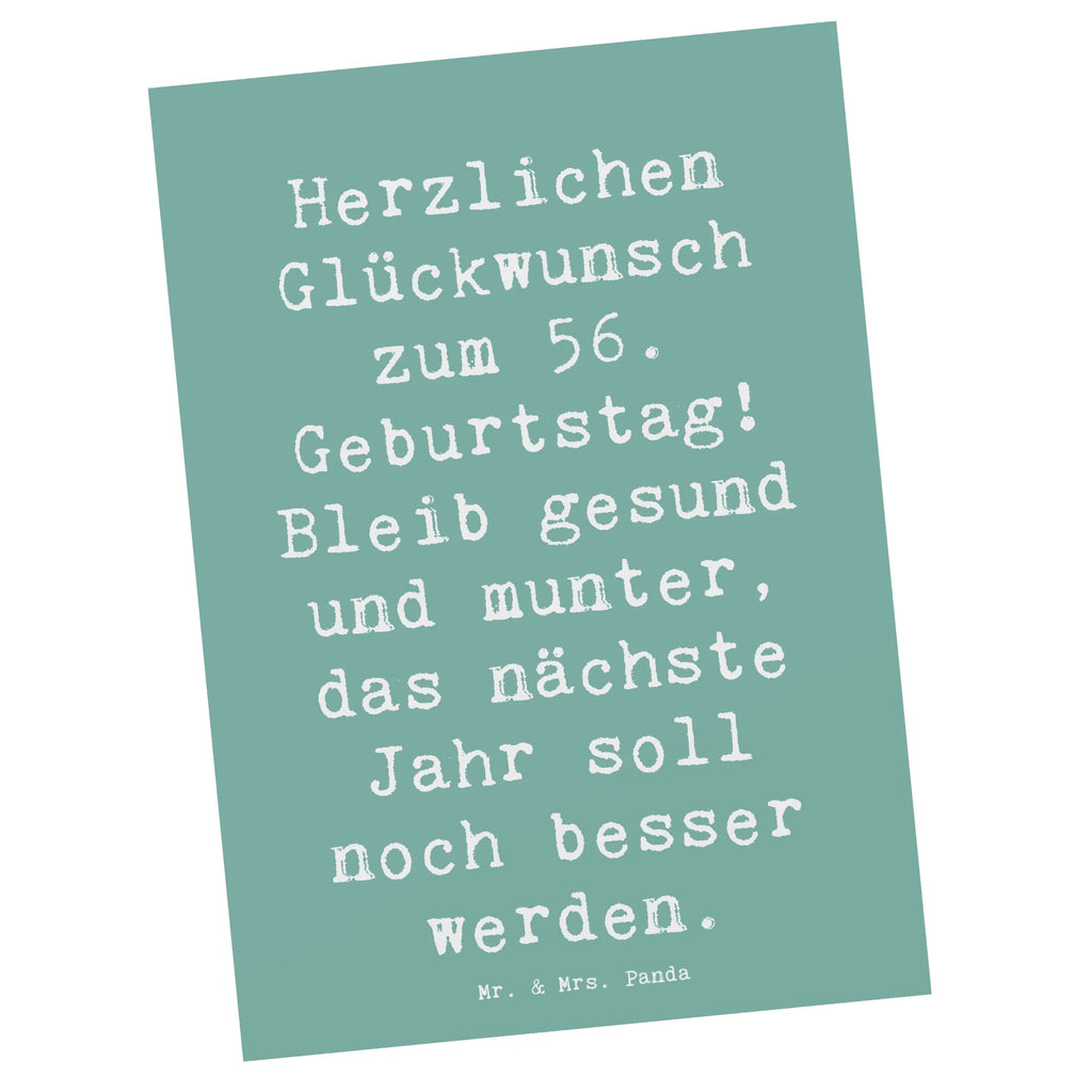 Postkarte Spruch 56. Geburtstag Freude Postkarte, Karte, Geschenkkarte, Grußkarte, Einladung, Ansichtskarte, Geburtstagskarte, Einladungskarte, Dankeskarte, Ansichtskarten, Einladung Geburtstag, Einladungskarten Geburtstag, Geburtstag, Geburtstagsgeschenk, Geschenk