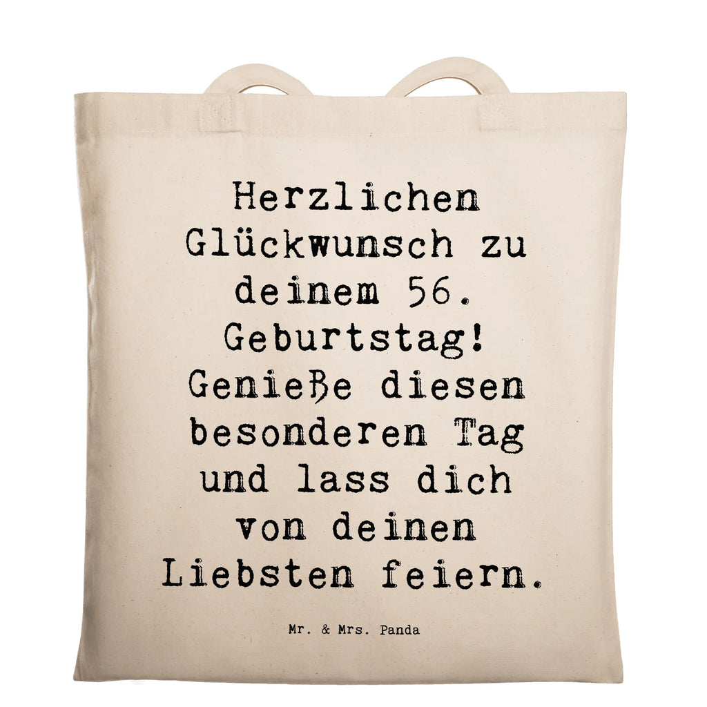 Tragetasche Spruch 56. Geburtstag Beuteltasche, Beutel, Einkaufstasche, Jutebeutel, Stoffbeutel, Tasche, Shopper, Umhängetasche, Strandtasche, Schultertasche, Stofftasche, Tragetasche, Badetasche, Jutetasche, Einkaufstüte, Laptoptasche, Geburtstag, Geburtstagsgeschenk, Geschenk