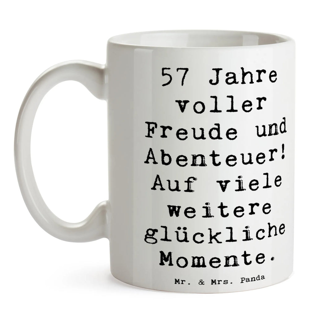 Tasse Spruch 57. Geburtstag Freude Tasse, Kaffeetasse, Teetasse, Becher, Kaffeebecher, Teebecher, Keramiktasse, Porzellantasse, Büro Tasse, Geschenk Tasse, Tasse Sprüche, Tasse Motive, Kaffeetassen, Tasse bedrucken, Designer Tasse, Cappuccino Tassen, Schöne Teetassen, Geburtstag, Geburtstagsgeschenk, Geschenk