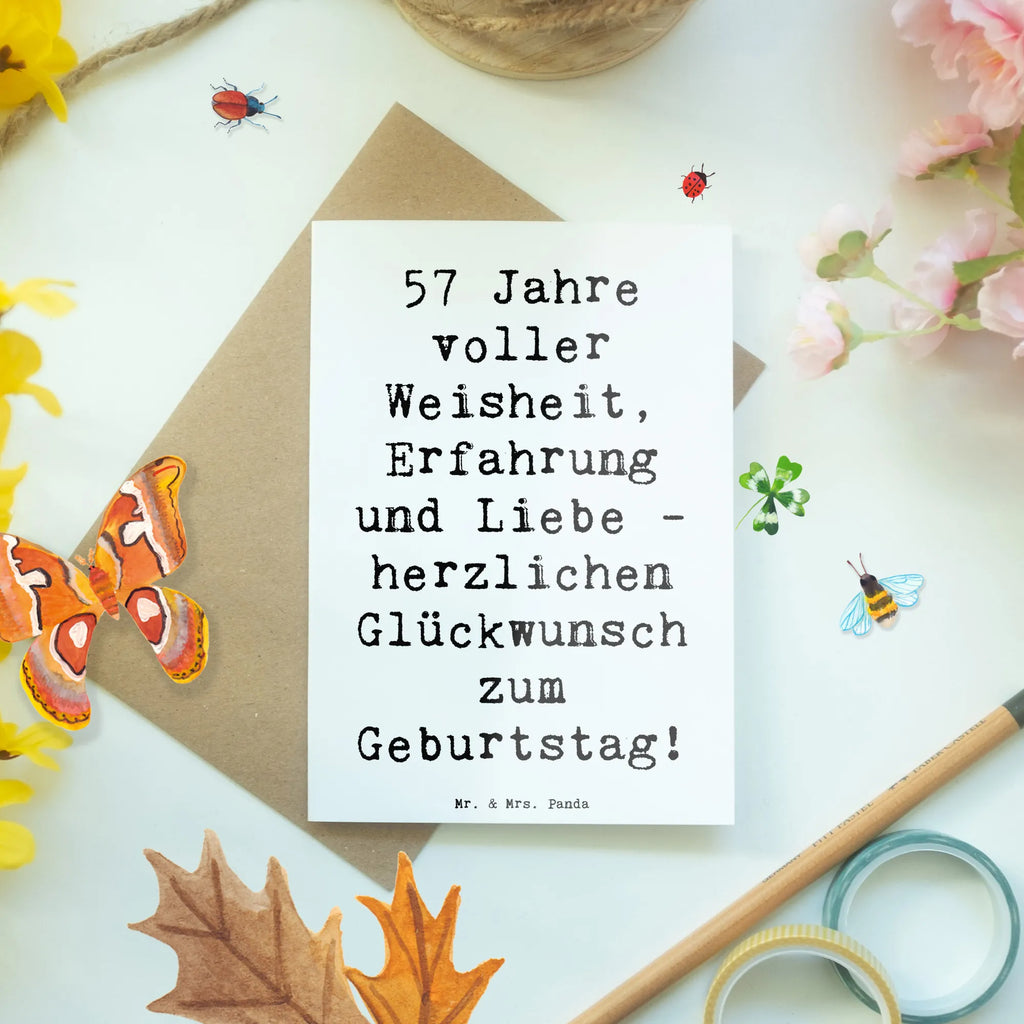 Grußkarte Spruch 57. Geburtstag Grußkarte, Klappkarte, Einladungskarte, Glückwunschkarte, Hochzeitskarte, Geburtstagskarte, Karte, Ansichtskarten, Geburtstag, Geburtstagsgeschenk, Geschenk