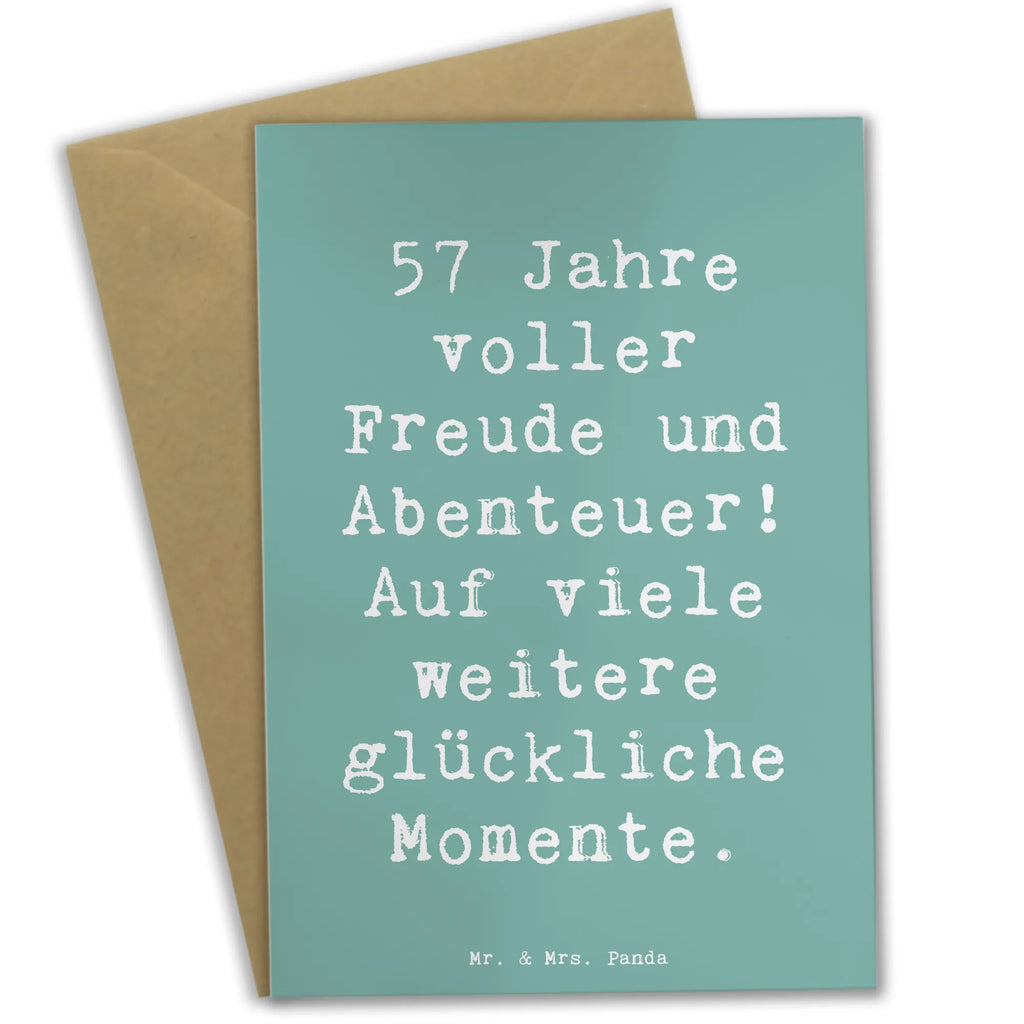 Grußkarte Spruch 57. Geburtstag Freude Grußkarte, Klappkarte, Einladungskarte, Glückwunschkarte, Hochzeitskarte, Geburtstagskarte, Karte, Ansichtskarten, Geburtstag, Geburtstagsgeschenk, Geschenk