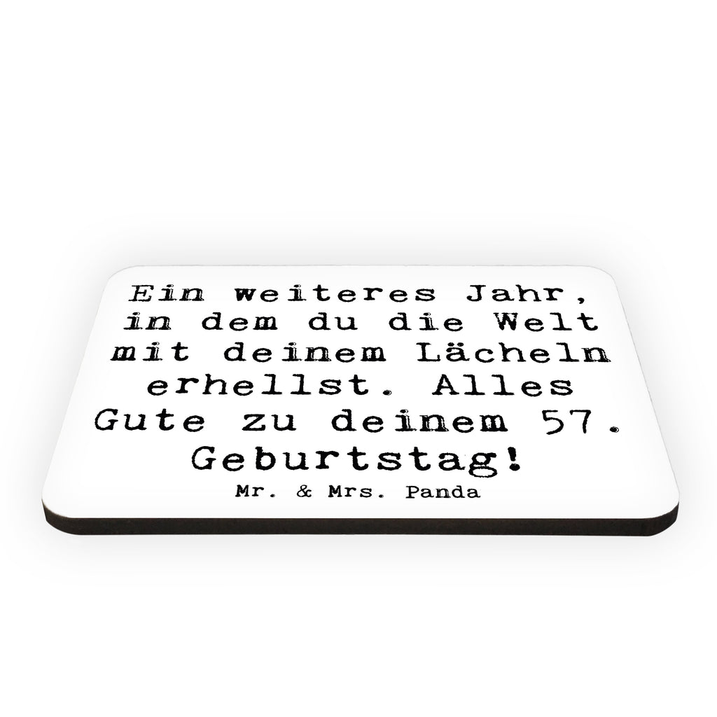 Magnet Spruch 57. Geburtstag Lächeln Kühlschrankmagnet, Pinnwandmagnet, Souvenir Magnet, Motivmagnete, Dekomagnet, Whiteboard Magnet, Notiz Magnet, Kühlschrank Dekoration, Geburtstag, Geburtstagsgeschenk, Geschenk