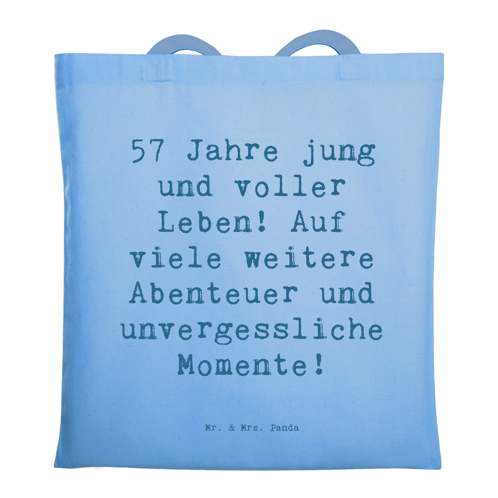 Tragetasche Spruch 57. Geburtstag Jubel Beuteltasche, Beutel, Einkaufstasche, Jutebeutel, Stoffbeutel, Tasche, Shopper, Umhängetasche, Strandtasche, Schultertasche, Stofftasche, Tragetasche, Badetasche, Jutetasche, Einkaufstüte, Laptoptasche, Geburtstag, Geburtstagsgeschenk, Geschenk