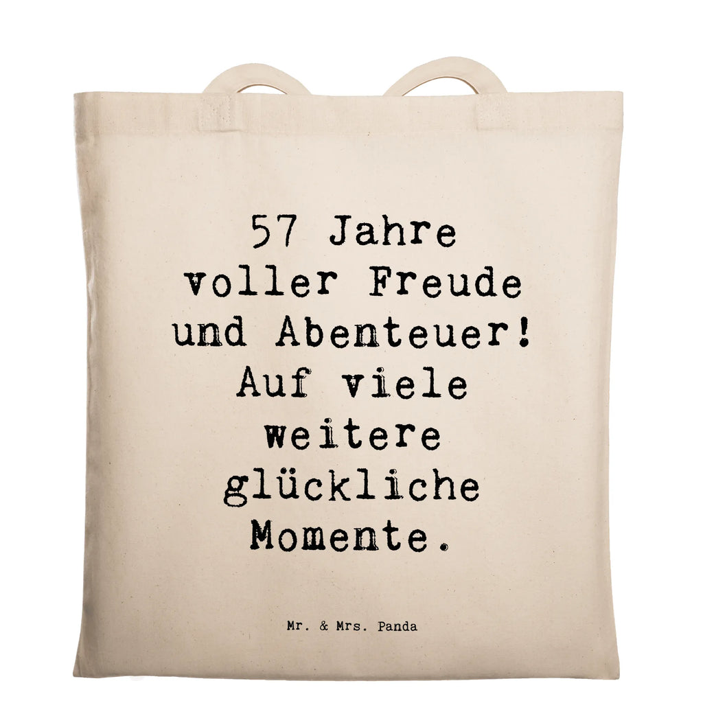 Tragetasche Spruch 57. Geburtstag Freude Beuteltasche, Beutel, Einkaufstasche, Jutebeutel, Stoffbeutel, Tasche, Shopper, Umhängetasche, Strandtasche, Schultertasche, Stofftasche, Tragetasche, Badetasche, Jutetasche, Einkaufstüte, Laptoptasche, Geburtstag, Geburtstagsgeschenk, Geschenk