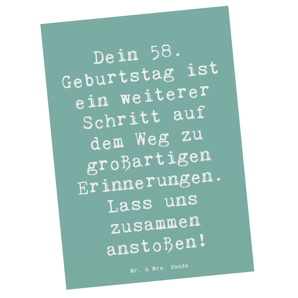 Postkarte Spruch 58. Geburtstag Erinnerungen Postkarte, Karte, Geschenkkarte, Grußkarte, Einladung, Ansichtskarte, Geburtstagskarte, Einladungskarte, Dankeskarte, Ansichtskarten, Einladung Geburtstag, Einladungskarten Geburtstag, Geburtstag, Geburtstagsgeschenk, Geschenk