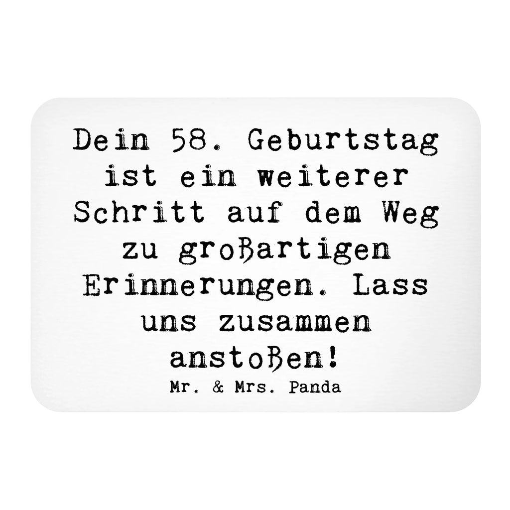 Magnet Spruch 58. Geburtstag Erinnerungen Kühlschrankmagnet, Pinnwandmagnet, Souvenir Magnet, Motivmagnete, Dekomagnet, Whiteboard Magnet, Notiz Magnet, Kühlschrank Dekoration, Geburtstag, Geburtstagsgeschenk, Geschenk