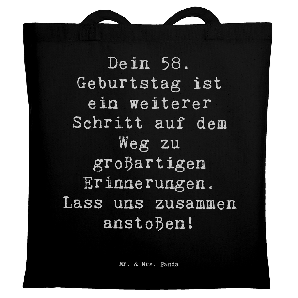 Tragetasche Spruch 58. Geburtstag Erinnerungen Beuteltasche, Beutel, Einkaufstasche, Jutebeutel, Stoffbeutel, Tasche, Shopper, Umhängetasche, Strandtasche, Schultertasche, Stofftasche, Tragetasche, Badetasche, Jutetasche, Einkaufstüte, Laptoptasche, Geburtstag, Geburtstagsgeschenk, Geschenk