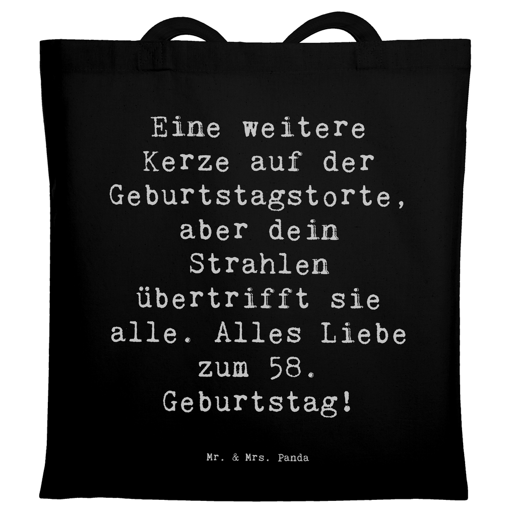 Tragetasche Spruch 58. Geburtstag Glanz Beuteltasche, Beutel, Einkaufstasche, Jutebeutel, Stoffbeutel, Tasche, Shopper, Umhängetasche, Strandtasche, Schultertasche, Stofftasche, Tragetasche, Badetasche, Jutetasche, Einkaufstüte, Laptoptasche, Geburtstag, Geburtstagsgeschenk, Geschenk