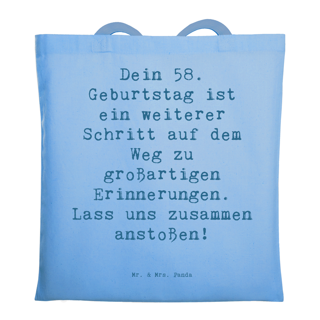 Tragetasche Spruch 58. Geburtstag Erinnerungen Beuteltasche, Beutel, Einkaufstasche, Jutebeutel, Stoffbeutel, Tasche, Shopper, Umhängetasche, Strandtasche, Schultertasche, Stofftasche, Tragetasche, Badetasche, Jutetasche, Einkaufstüte, Laptoptasche, Geburtstag, Geburtstagsgeschenk, Geschenk