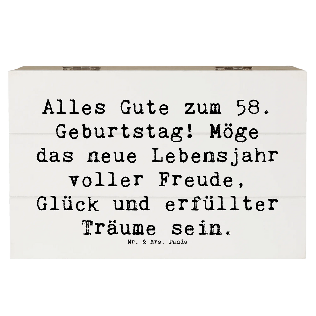 Holzkiste Spruch 58. Geburtstag Freude Holzkiste, Kiste, Schatzkiste, Truhe, Schatulle, XXL, Erinnerungsbox, Erinnerungskiste, Dekokiste, Aufbewahrungsbox, Geschenkbox, Geschenkdose, Geburtstag, Geburtstagsgeschenk, Geschenk