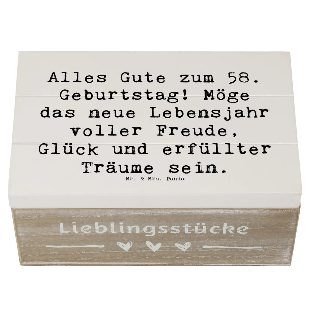 Holzkiste Spruch 58. Geburtstag Freude Holzkiste, Kiste, Schatzkiste, Truhe, Schatulle, XXL, Erinnerungsbox, Erinnerungskiste, Dekokiste, Aufbewahrungsbox, Geschenkbox, Geschenkdose, Geburtstag, Geburtstagsgeschenk, Geschenk