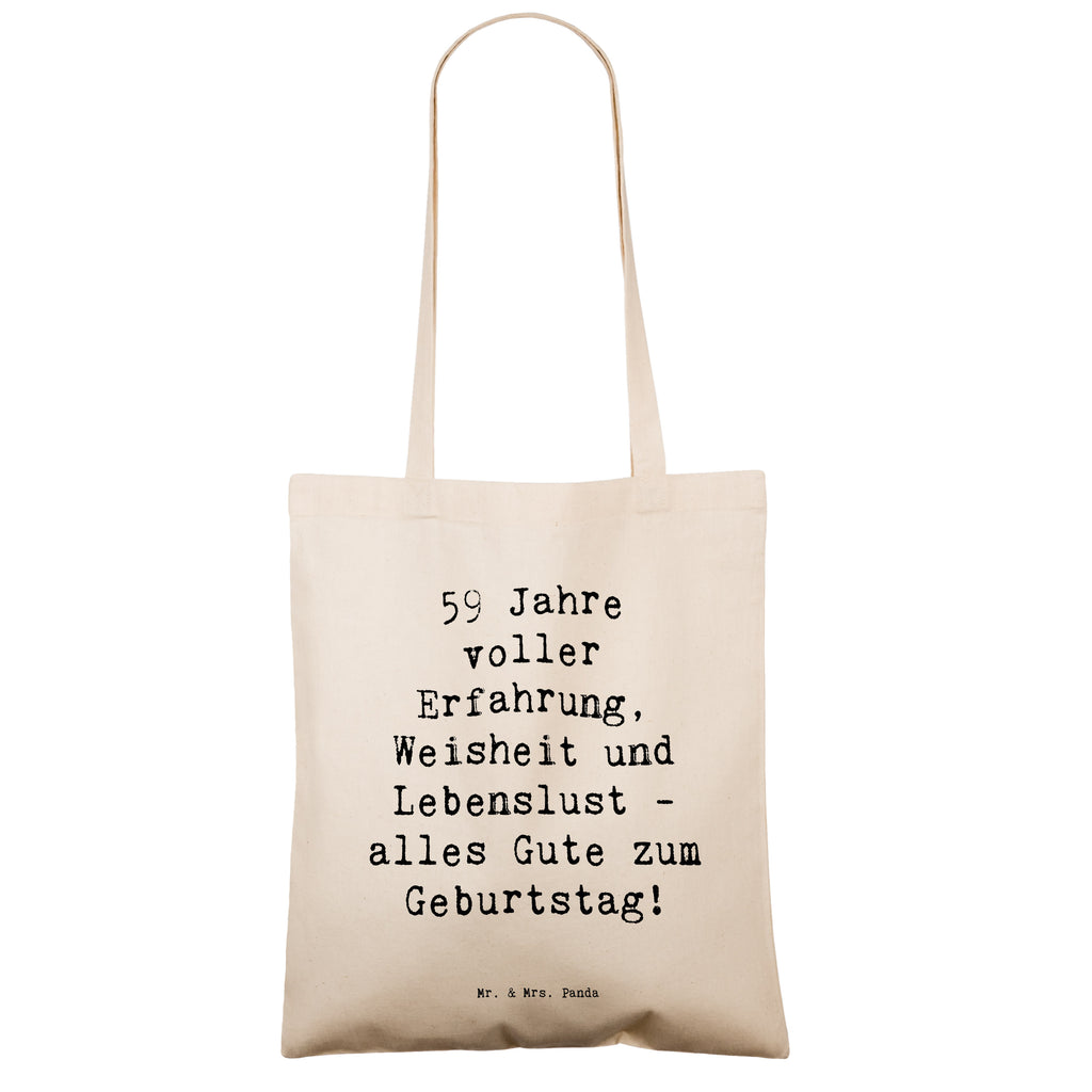 Tragetasche Spruch 59. Geburtstag Beuteltasche, Beutel, Einkaufstasche, Jutebeutel, Stoffbeutel, Tasche, Shopper, Umhängetasche, Strandtasche, Schultertasche, Stofftasche, Tragetasche, Badetasche, Jutetasche, Einkaufstüte, Laptoptasche, Geburtstag, Geburtstagsgeschenk, Geschenk