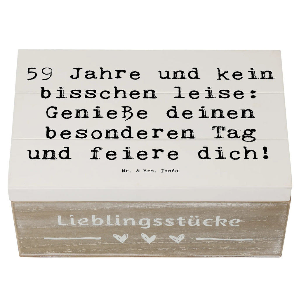 Holzkiste Spruch 59. Geburtstag Feier Holzkiste, Kiste, Schatzkiste, Truhe, Schatulle, XXL, Erinnerungsbox, Erinnerungskiste, Dekokiste, Aufbewahrungsbox, Geschenkbox, Geschenkdose, Geburtstag, Geburtstagsgeschenk, Geschenk