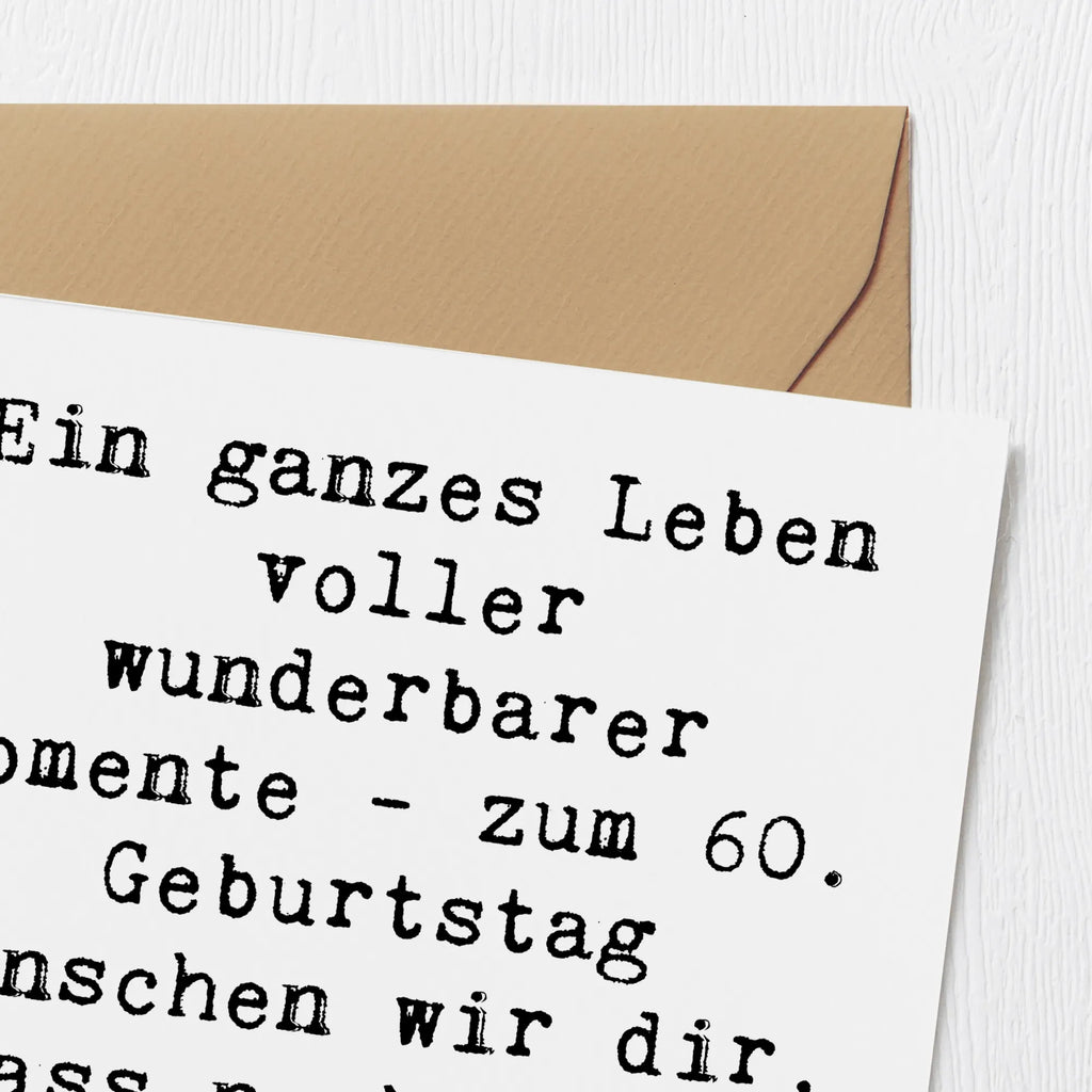 Deluxe Karte Spruch 60. Geburtstag Momente Karte, Grußkarte, Klappkarte, Einladungskarte, Glückwunschkarte, Hochzeitskarte, Geburtstagskarte, Hochwertige Grußkarte, Hochwertige Klappkarte, Geburtstag, Geburtstagsgeschenk, Geschenk