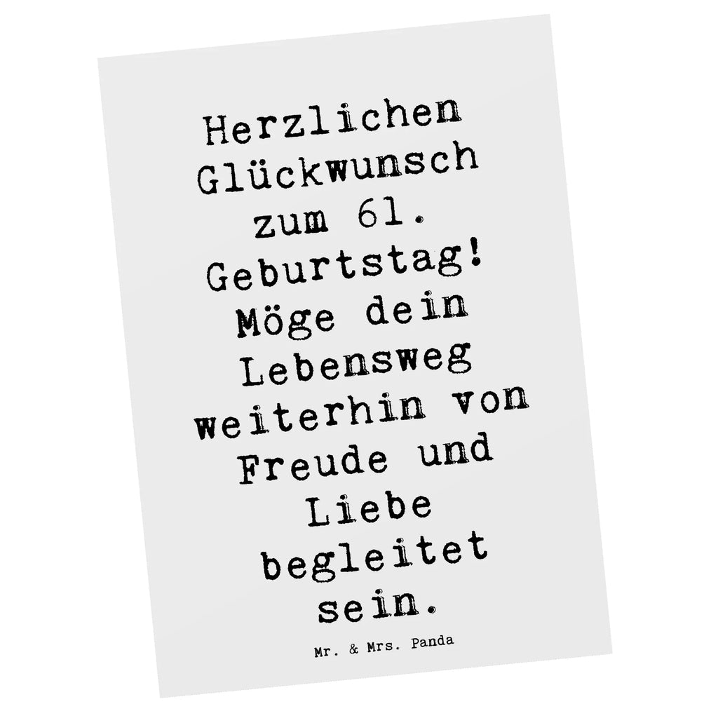 Postkarte Spruch 61. Geburtstag Postkarte, Karte, Geschenkkarte, Grußkarte, Einladung, Ansichtskarte, Geburtstagskarte, Einladungskarte, Dankeskarte, Ansichtskarten, Einladung Geburtstag, Einladungskarten Geburtstag, Geburtstag, Geburtstagsgeschenk, Geschenk