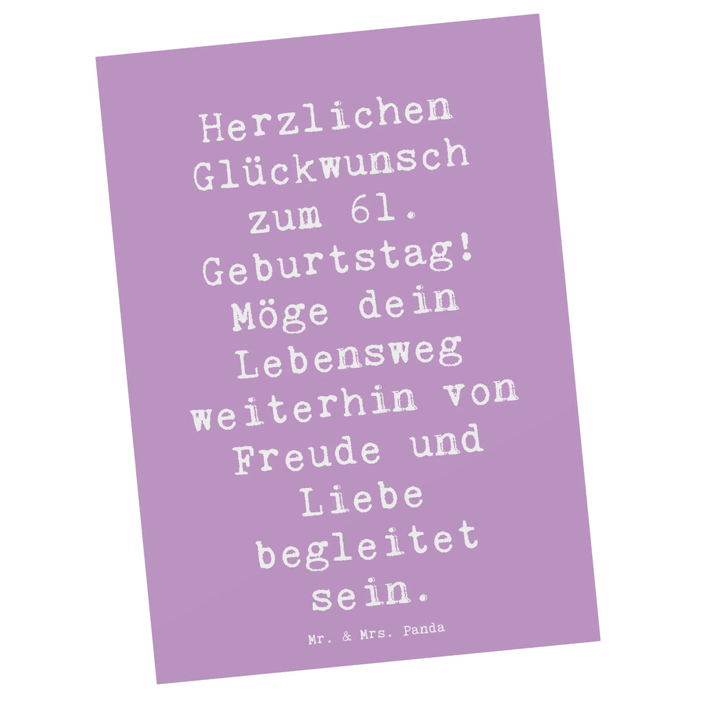 Postkarte Spruch 61. Geburtstag Postkarte, Karte, Geschenkkarte, Grußkarte, Einladung, Ansichtskarte, Geburtstagskarte, Einladungskarte, Dankeskarte, Ansichtskarten, Einladung Geburtstag, Einladungskarten Geburtstag, Geburtstag, Geburtstagsgeschenk, Geschenk