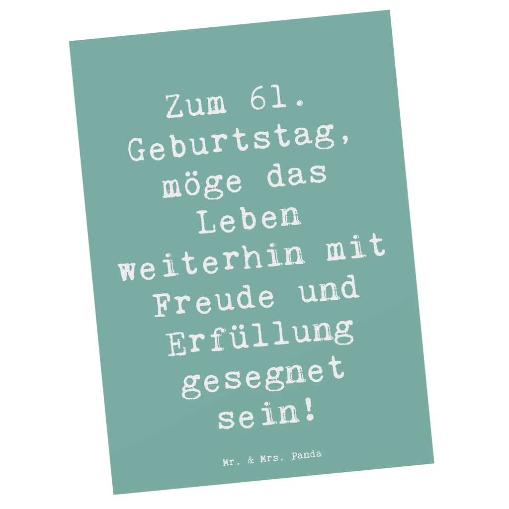 Postkarte Spruch 61. Geburtstag Freude Postkarte, Karte, Geschenkkarte, Grußkarte, Einladung, Ansichtskarte, Geburtstagskarte, Einladungskarte, Dankeskarte, Ansichtskarten, Einladung Geburtstag, Einladungskarten Geburtstag, Geburtstag, Geburtstagsgeschenk, Geschenk