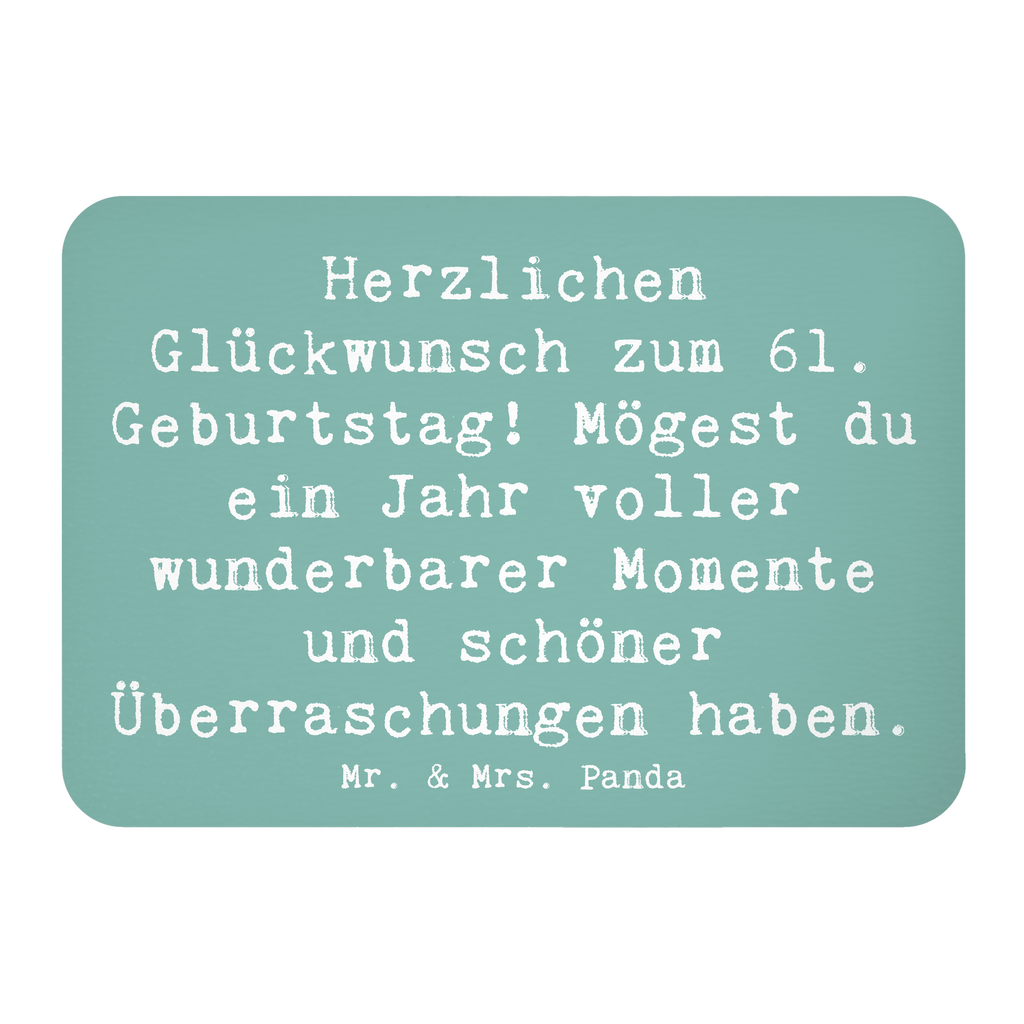 Magnet Spruch 61. Geburtstag Glückwünsche Kühlschrankmagnet, Pinnwandmagnet, Souvenir Magnet, Motivmagnete, Dekomagnet, Whiteboard Magnet, Notiz Magnet, Kühlschrank Dekoration, Geburtstag, Geburtstagsgeschenk, Geschenk