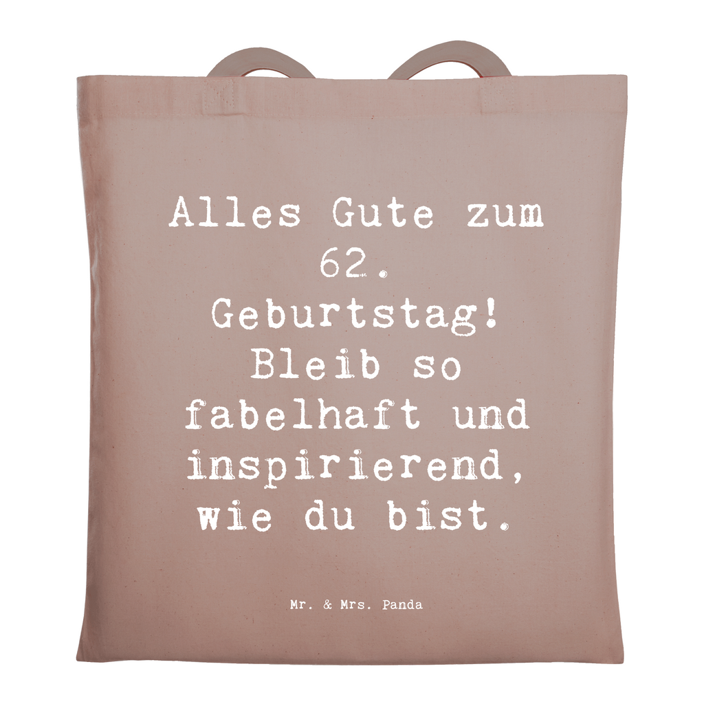 Tragetasche Spruch 62. Geburtstag Freude Beuteltasche, Beutel, Einkaufstasche, Jutebeutel, Stoffbeutel, Tasche, Shopper, Umhängetasche, Strandtasche, Schultertasche, Stofftasche, Tragetasche, Badetasche, Jutetasche, Einkaufstüte, Laptoptasche, Geburtstag, Geburtstagsgeschenk, Geschenk