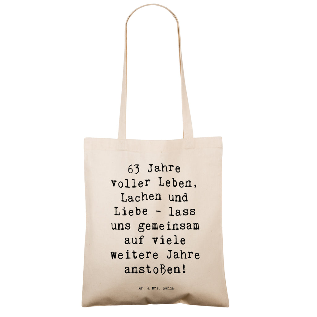 Tragetasche Spruch 63. Geburtstag Freude Beuteltasche, Beutel, Einkaufstasche, Jutebeutel, Stoffbeutel, Tasche, Shopper, Umhängetasche, Strandtasche, Schultertasche, Stofftasche, Tragetasche, Badetasche, Jutetasche, Einkaufstüte, Laptoptasche, Geburtstag, Geburtstagsgeschenk, Geschenk