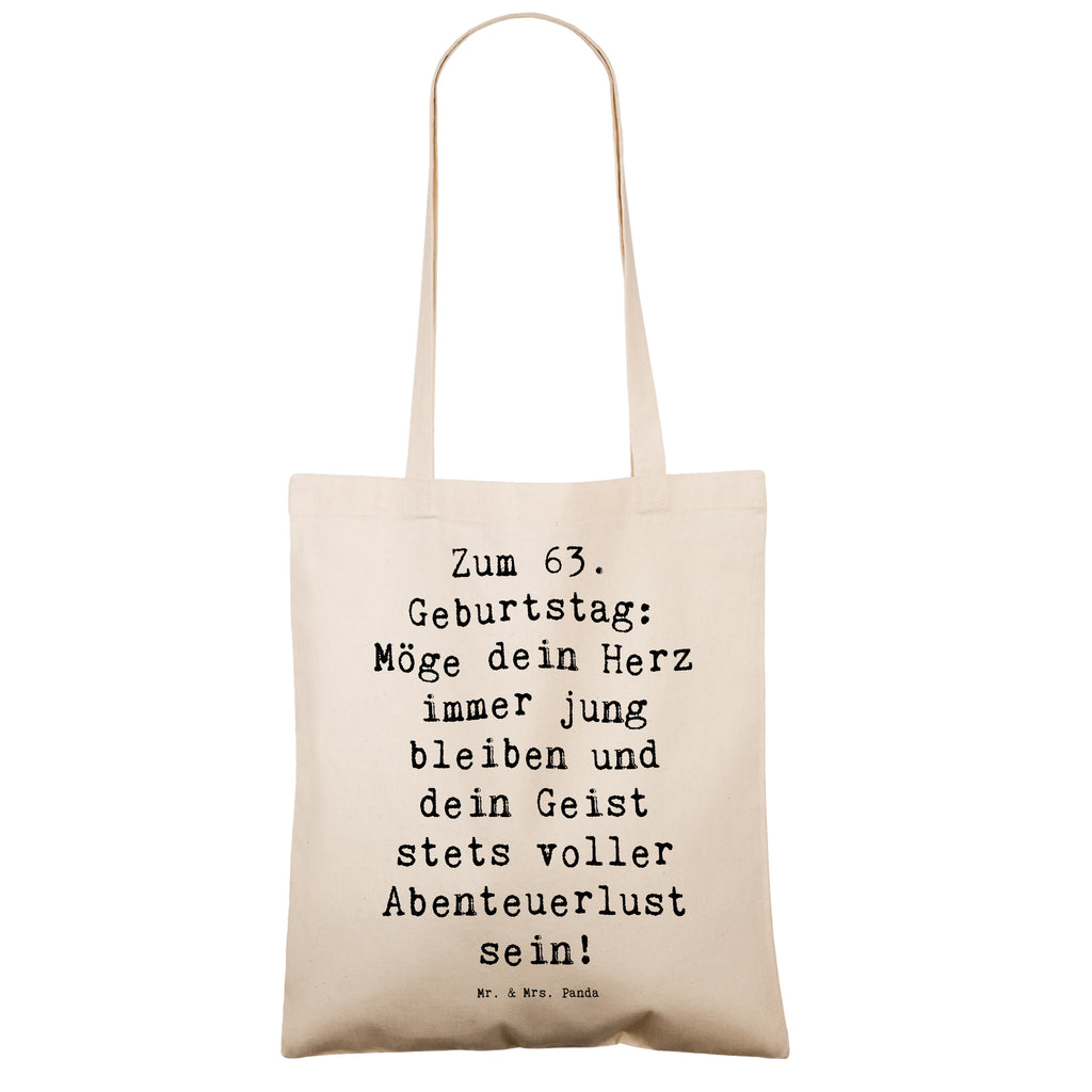 Tragetasche Spruch 63. Geburtstag Jugendlicher Geist Beuteltasche, Beutel, Einkaufstasche, Jutebeutel, Stoffbeutel, Tasche, Shopper, Umhängetasche, Strandtasche, Schultertasche, Stofftasche, Tragetasche, Badetasche, Jutetasche, Einkaufstüte, Laptoptasche, Geburtstag, Geburtstagsgeschenk, Geschenk