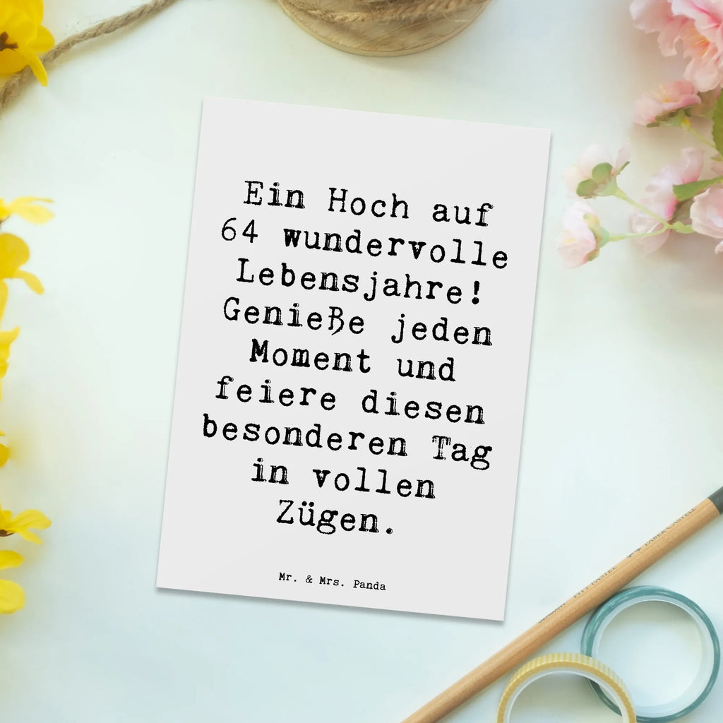 Postkarte Spruch 64. Geburtstag Feier Postkarte, Karte, Geschenkkarte, Grußkarte, Einladung, Ansichtskarte, Geburtstagskarte, Einladungskarte, Dankeskarte, Ansichtskarten, Einladung Geburtstag, Einladungskarten Geburtstag, Geburtstag, Geburtstagsgeschenk, Geschenk