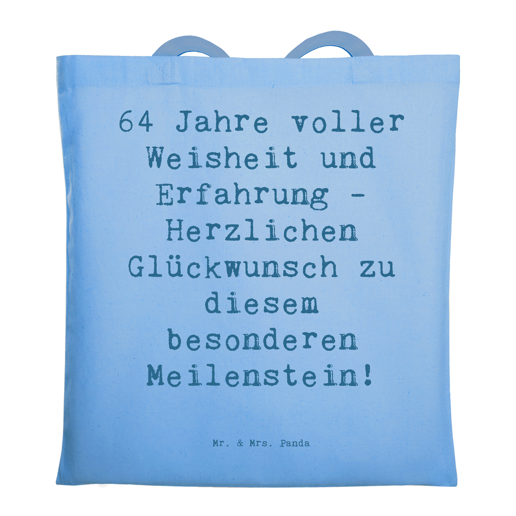 Tragetasche Spruch 64. Geburtstag Weisheit Beuteltasche, Beutel, Einkaufstasche, Jutebeutel, Stoffbeutel, Tasche, Shopper, Umhängetasche, Strandtasche, Schultertasche, Stofftasche, Tragetasche, Badetasche, Jutetasche, Einkaufstüte, Laptoptasche, Geburtstag, Geburtstagsgeschenk, Geschenk