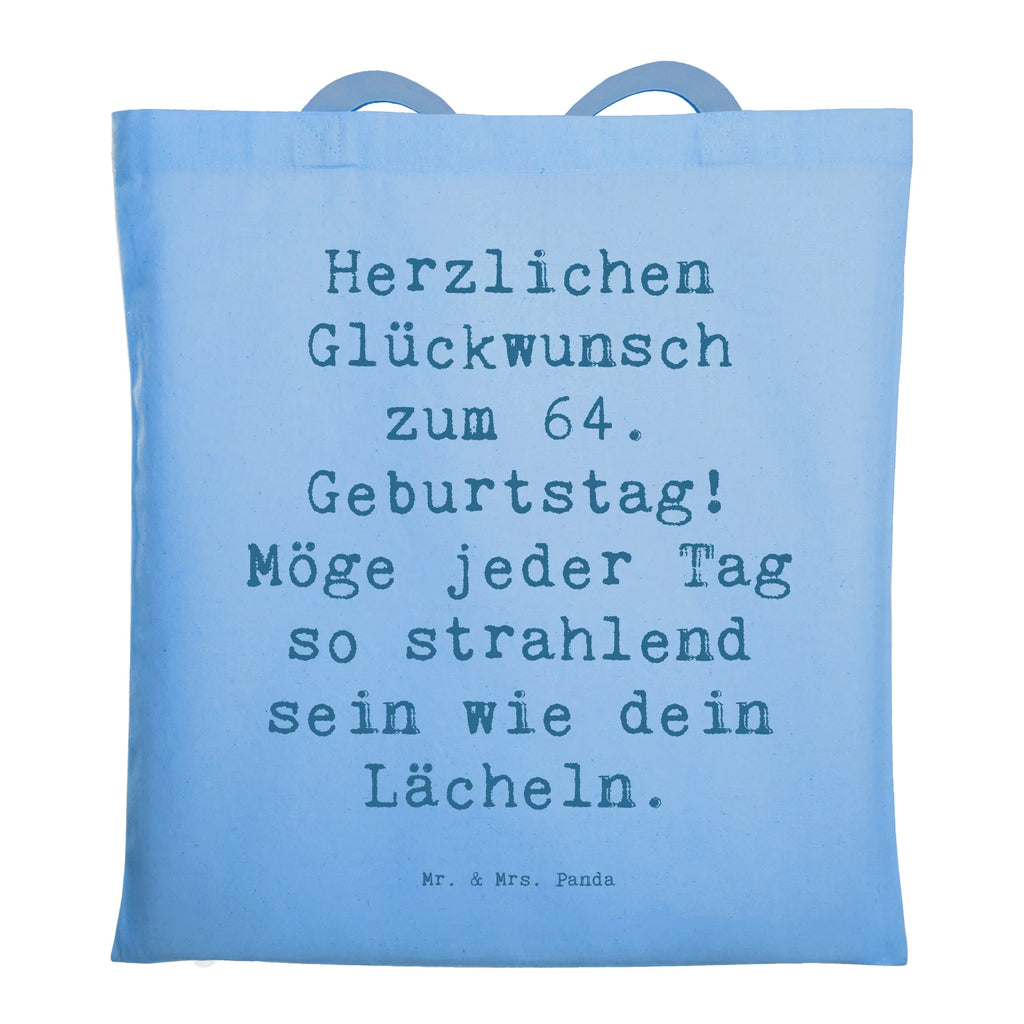 Tragetasche Spruch 64. Geburtstag Beuteltasche, Beutel, Einkaufstasche, Jutebeutel, Stoffbeutel, Tasche, Shopper, Umhängetasche, Strandtasche, Schultertasche, Stofftasche, Tragetasche, Badetasche, Jutetasche, Einkaufstüte, Laptoptasche, Geburtstag, Geburtstagsgeschenk, Geschenk