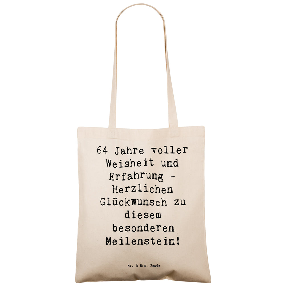 Tragetasche Spruch 64. Geburtstag Weisheit Beuteltasche, Beutel, Einkaufstasche, Jutebeutel, Stoffbeutel, Tasche, Shopper, Umhängetasche, Strandtasche, Schultertasche, Stofftasche, Tragetasche, Badetasche, Jutetasche, Einkaufstüte, Laptoptasche, Geburtstag, Geburtstagsgeschenk, Geschenk