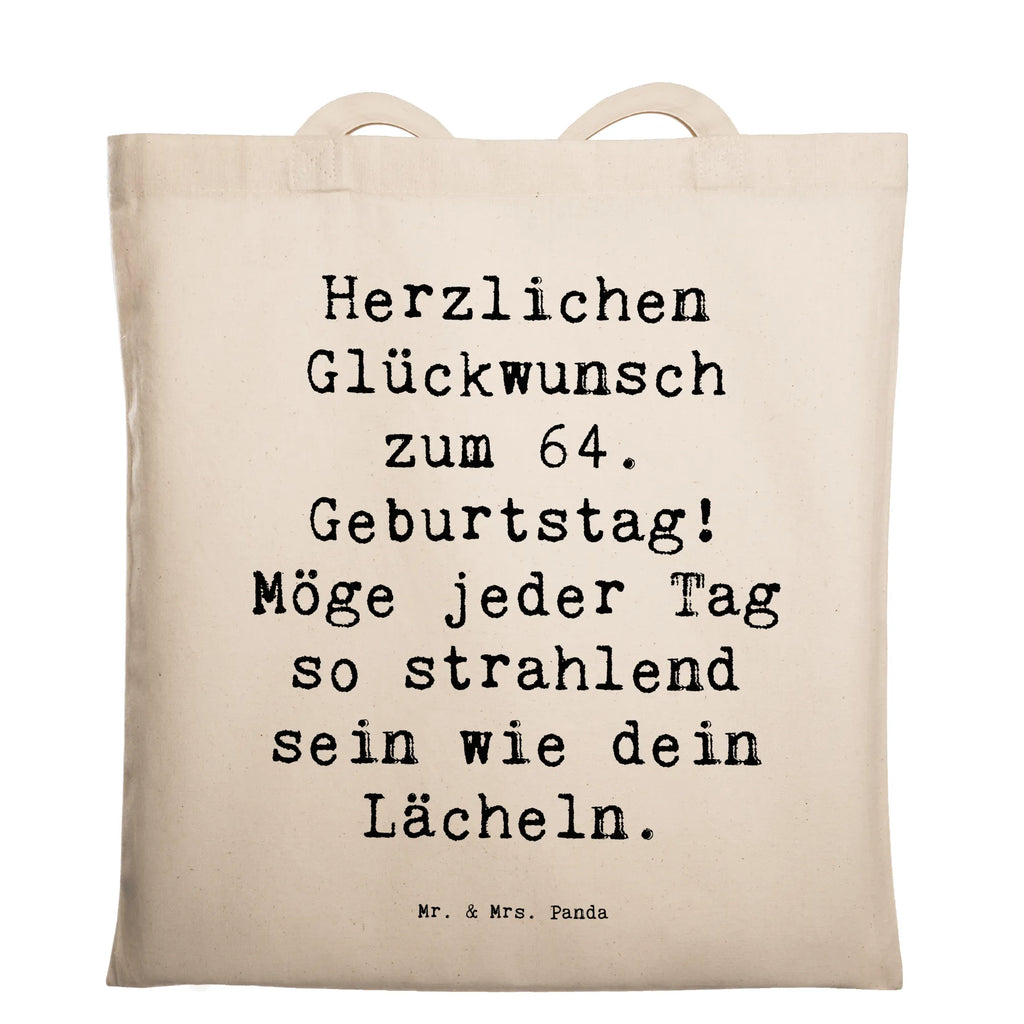 Tragetasche Spruch 64. Geburtstag Beuteltasche, Beutel, Einkaufstasche, Jutebeutel, Stoffbeutel, Tasche, Shopper, Umhängetasche, Strandtasche, Schultertasche, Stofftasche, Tragetasche, Badetasche, Jutetasche, Einkaufstüte, Laptoptasche, Geburtstag, Geburtstagsgeschenk, Geschenk