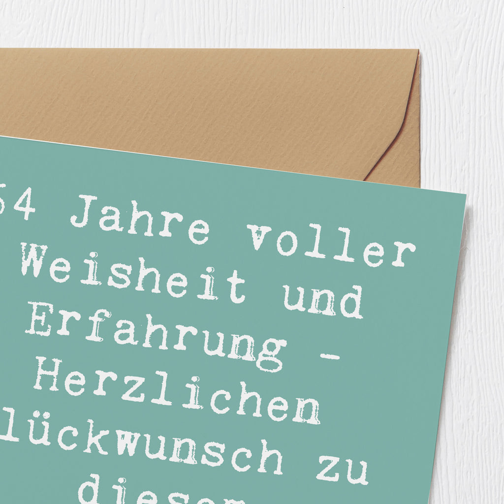 Deluxe Karte Spruch 64. Geburtstag Weisheit Karte, Grußkarte, Klappkarte, Einladungskarte, Glückwunschkarte, Hochzeitskarte, Geburtstagskarte, Hochwertige Grußkarte, Hochwertige Klappkarte, Geburtstag, Geburtstagsgeschenk, Geschenk