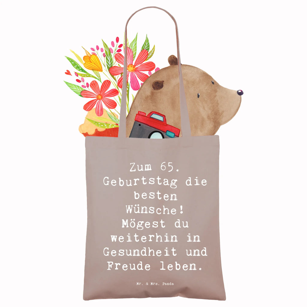 Tragetasche Spruch 65. Geburtstag Glückwünsche Beuteltasche, Beutel, Einkaufstasche, Jutebeutel, Stoffbeutel, Tasche, Shopper, Umhängetasche, Strandtasche, Schultertasche, Stofftasche, Tragetasche, Badetasche, Jutetasche, Einkaufstüte, Laptoptasche, Geburtstag, Geburtstagsgeschenk, Geschenk