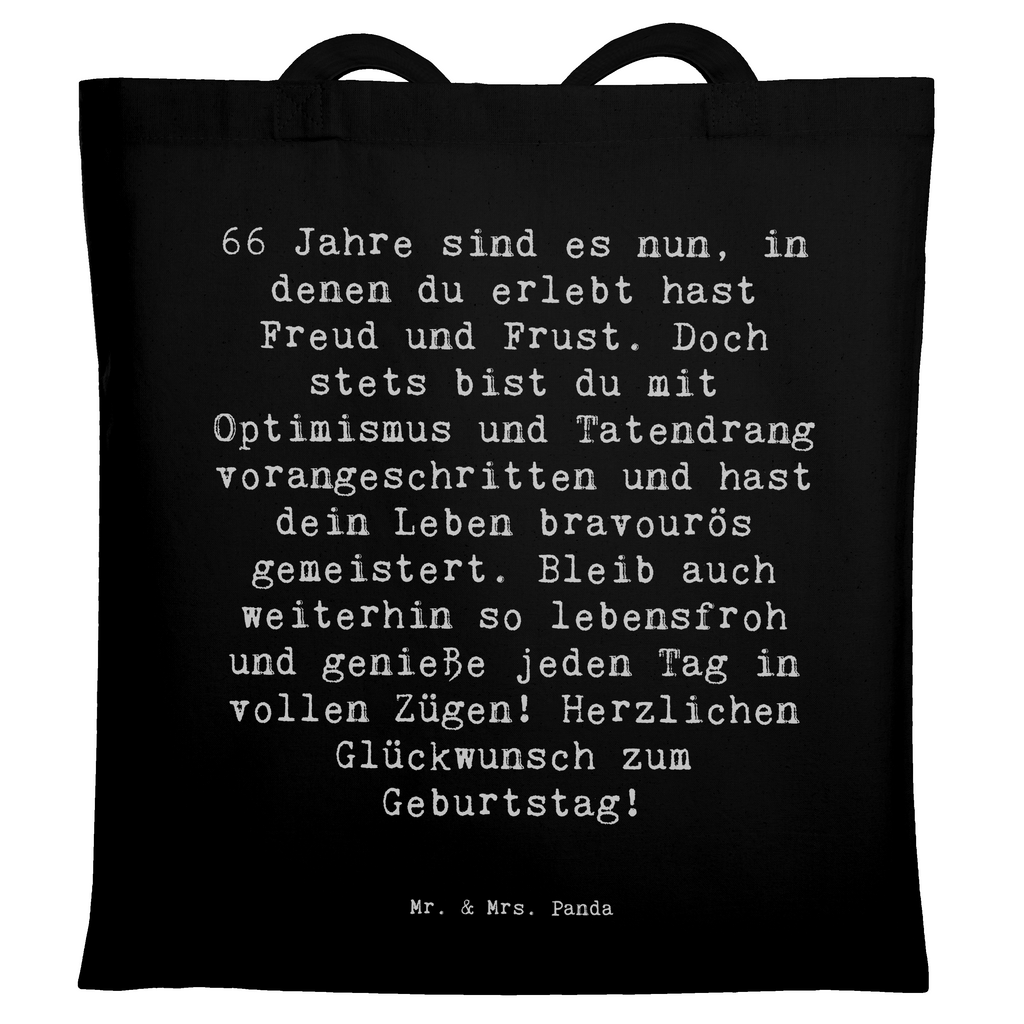 Tragetasche Spruch 66. Geburtstag Beuteltasche, Beutel, Einkaufstasche, Jutebeutel, Stoffbeutel, Tasche, Shopper, Umhängetasche, Strandtasche, Schultertasche, Stofftasche, Tragetasche, Badetasche, Jutetasche, Einkaufstüte, Laptoptasche, Geburtstag, Geburtstagsgeschenk, Geschenk