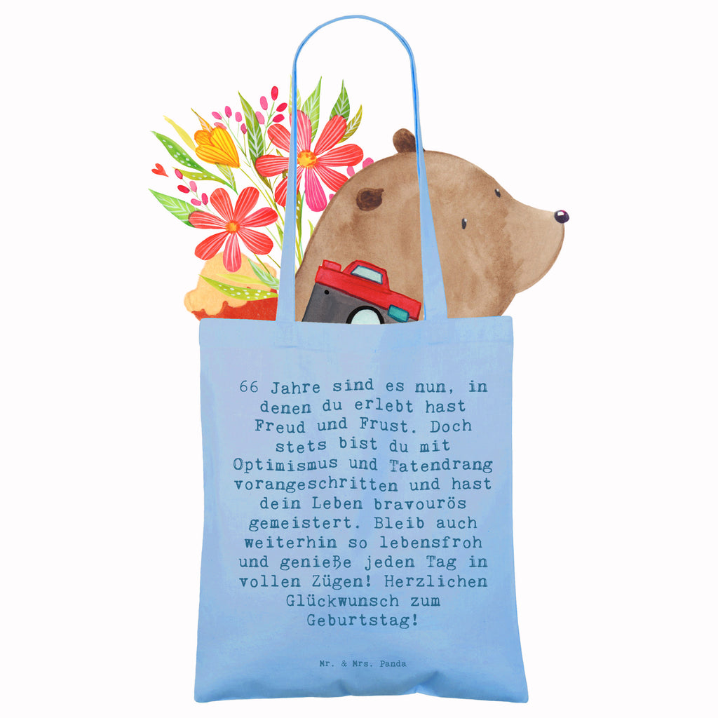 Tragetasche Spruch 66. Geburtstag Beuteltasche, Beutel, Einkaufstasche, Jutebeutel, Stoffbeutel, Tasche, Shopper, Umhängetasche, Strandtasche, Schultertasche, Stofftasche, Tragetasche, Badetasche, Jutetasche, Einkaufstüte, Laptoptasche, Geburtstag, Geburtstagsgeschenk, Geschenk