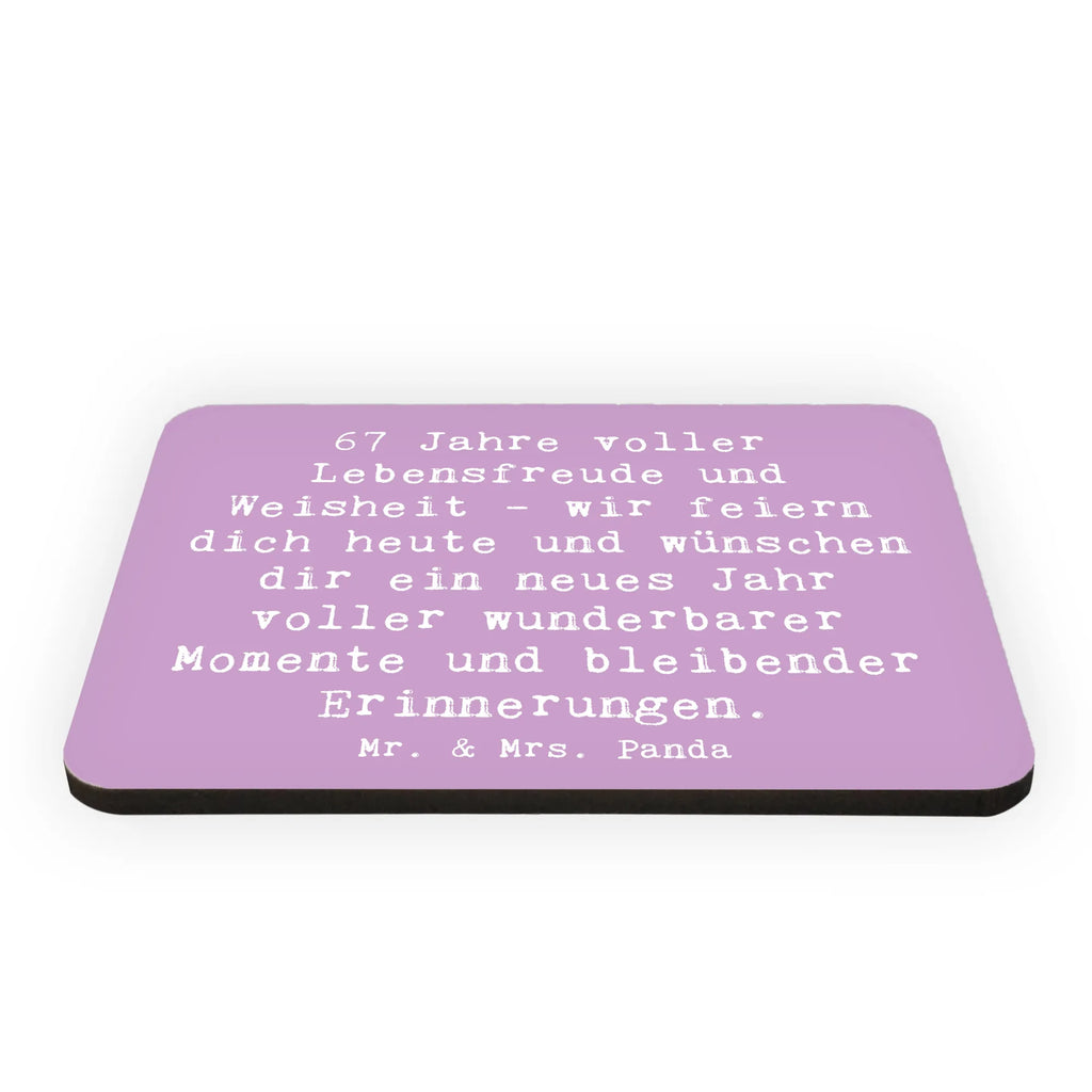 Magnet Spruch 67. Geburtstag Kühlschrankmagnet, Pinnwandmagnet, Souvenir Magnet, Motivmagnete, Dekomagnet, Whiteboard Magnet, Notiz Magnet, Kühlschrank Dekoration, Geburtstag, Geburtstagsgeschenk, Geschenk