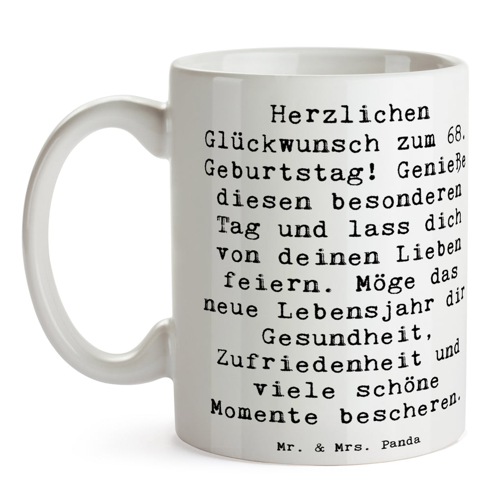 Tasse Spruch 68. Geburtstag Freude Tasse, Kaffeetasse, Teetasse, Becher, Kaffeebecher, Teebecher, Keramiktasse, Porzellantasse, Büro Tasse, Geschenk Tasse, Tasse Sprüche, Tasse Motive, Kaffeetassen, Tasse bedrucken, Designer Tasse, Cappuccino Tassen, Schöne Teetassen, Geburtstag, Geburtstagsgeschenk, Geschenk