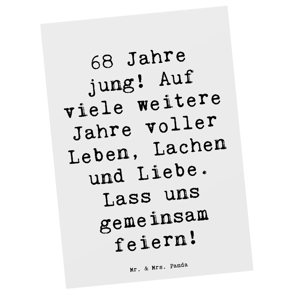 Postkarte Spruch 68. Geburtstag Freude Postkarte, Karte, Geschenkkarte, Grußkarte, Einladung, Ansichtskarte, Geburtstagskarte, Einladungskarte, Dankeskarte, Ansichtskarten, Einladung Geburtstag, Einladungskarten Geburtstag, Geburtstag, Geburtstagsgeschenk, Geschenk