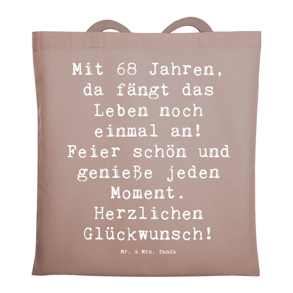 Tragetasche Spruch 68. Geburtstag Freude Beuteltasche, Beutel, Einkaufstasche, Jutebeutel, Stoffbeutel, Tasche, Shopper, Umhängetasche, Strandtasche, Schultertasche, Stofftasche, Tragetasche, Badetasche, Jutetasche, Einkaufstüte, Laptoptasche, Geburtstag, Geburtstagsgeschenk, Geschenk