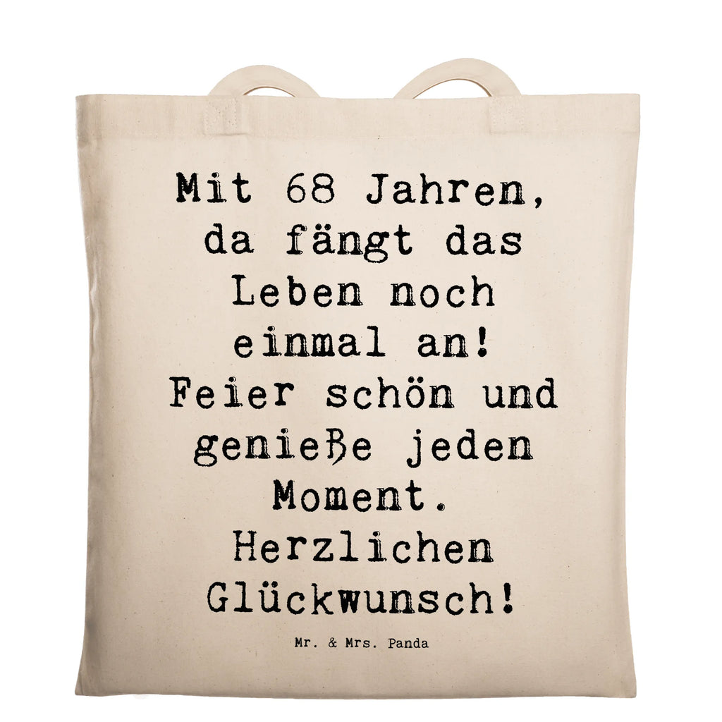 Tragetasche Spruch 68. Geburtstag Freude Beuteltasche, Beutel, Einkaufstasche, Jutebeutel, Stoffbeutel, Tasche, Shopper, Umhängetasche, Strandtasche, Schultertasche, Stofftasche, Tragetasche, Badetasche, Jutetasche, Einkaufstüte, Laptoptasche, Geburtstag, Geburtstagsgeschenk, Geschenk